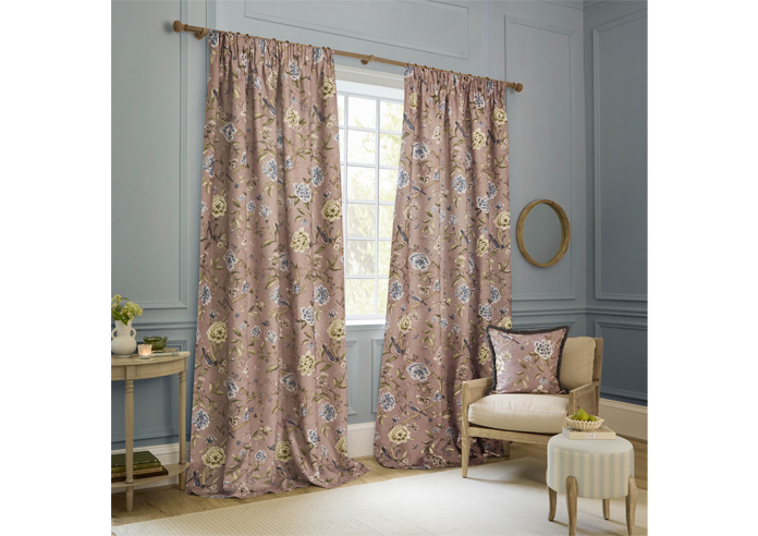 Porcelain Garden Pencil Pleat, Blush - Ready Made Curtains - Image 7